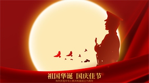 国庆节唯美创意日出军人
